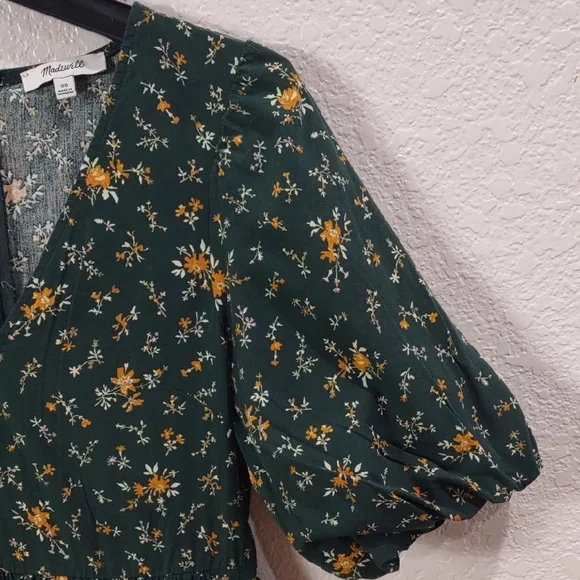 MADEWELL Floral Green Dress - Picture 5 of 16